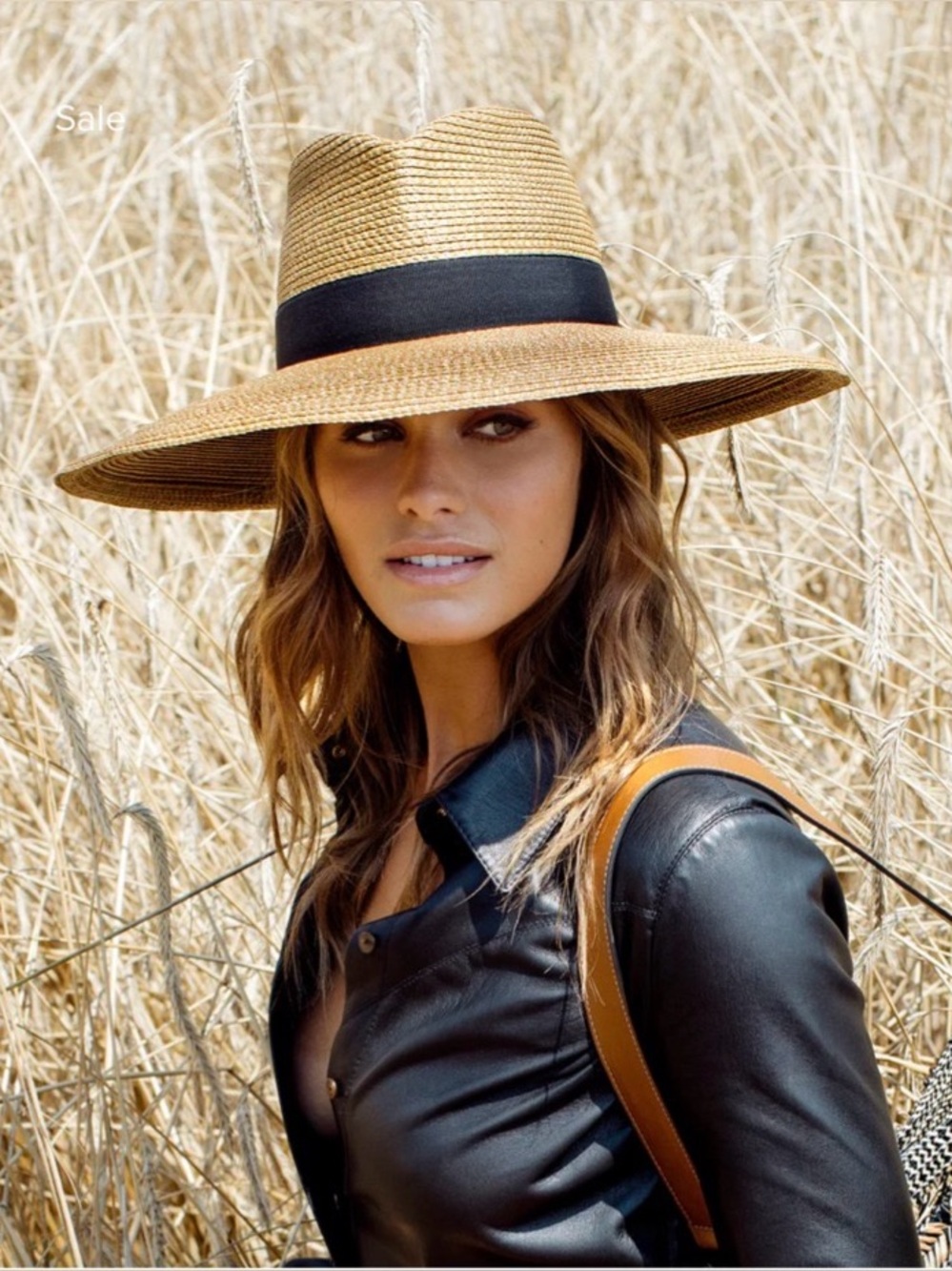 NWOT - Straw Fedora Wide Brim Sun Hat Size M-L By Arlo & Esmé